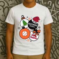 Merry Christmas Baltimore Baseball Est 1894 T-Shirt