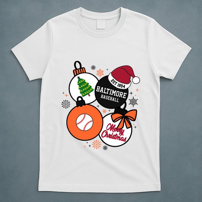 Merry Christmas Baltimore Baseball Est 1894 T-Shirt