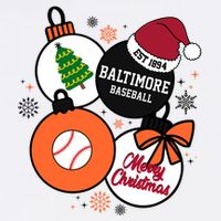 Merry Christmas Baltimore Baseball Est 1894 T-Shirt