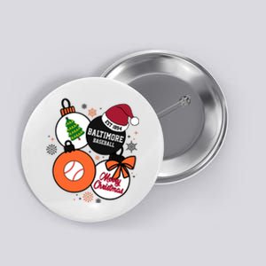 Merry Christmas Baltimore Baseball Est 1894 Button