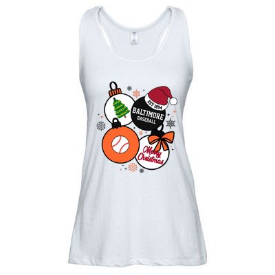 Merry Christmas Baltimore Baseball Est 1894 Ladies Essential Flowy Tank