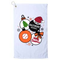 Merry Christmas Baltimore Baseball Est 1894 Platinum Collection Golf Towel