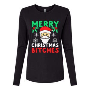 Merry Christmas Bitches Inappropriate Christmas Womens Cotton Relaxed Long Sleeve T-Shirt