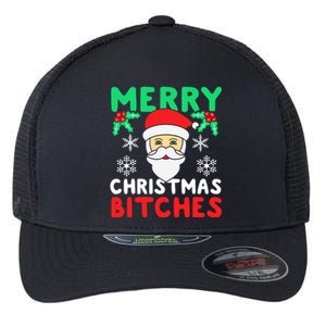 Merry Christmas Bitches Inappropriate Christmas Flexfit Unipanel Trucker Cap