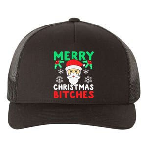 Merry Christmas Bitches Inappropriate Christmas Yupoong Adult 5-Panel Trucker Hat