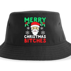 Merry Christmas Bitches Inappropriate Christmas Sustainable Bucket Hat