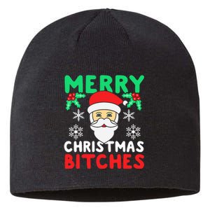 Merry Christmas Bitches Inappropriate Christmas Sustainable Beanie