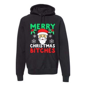 Merry Christmas Bitches Inappropriate Christmas Premium Hoodie