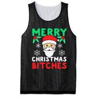 Merry Christmas Bitches Inappropriate Christmas Mesh Reversible Basketball Jersey Tank