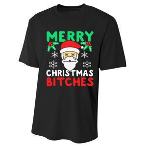 Merry Christmas Bitches Inappropriate Christmas Performance Sprint T-Shirt