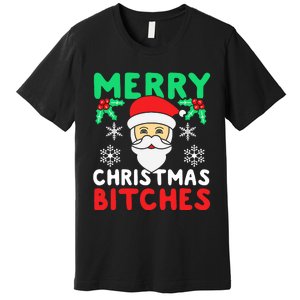 Merry Christmas Bitches Inappropriate Christmas Premium T-Shirt