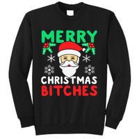 Merry Christmas Bitches Inappropriate Christmas Tall Sweatshirt