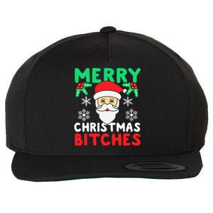 Merry Christmas Bitches Inappropriate Christmas Wool Snapback Cap