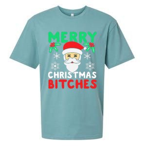 Merry Christmas Bitches Inappropriate Christmas Sueded Cloud Jersey T-Shirt