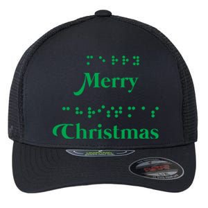 Merry Christmas Braille Alphabet Dots Xmas Top Holiday Gifts Long Sleeve Flexfit Unipanel Trucker Cap