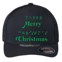 Merry Christmas Braille Alphabet Dots Xmas Top Holiday Gifts Long Sleeve Flexfit Unipanel Trucker Cap