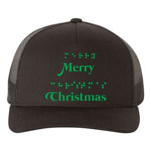 Merry Christmas Braille Alphabet Dots Xmas Top Holiday Gifts Long Sleeve Yupoong Adult 5-Panel Trucker Hat