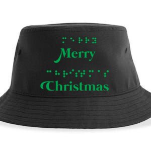 Merry Christmas Braille Alphabet Dots Xmas Top Holiday Gifts Long Sleeve Sustainable Bucket Hat