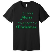 Merry Christmas Braille Alphabet Dots Xmas Top Holiday Gifts Long Sleeve Premium T-Shirt