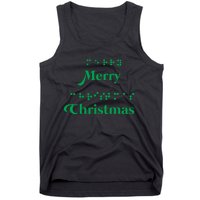 Merry Christmas Braille Alphabet Dots Xmas Top Holiday Gifts Long Sleeve Tank Top