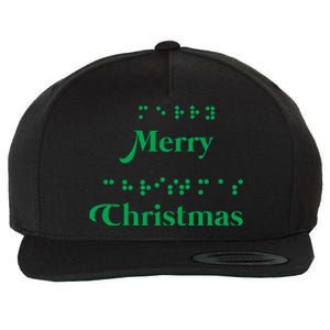 Merry Christmas Braille Alphabet Dots Xmas Top Holiday Gifts Long Sleeve Wool Snapback Cap