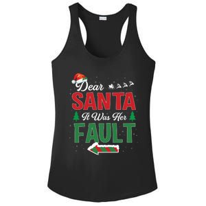 Matching Christmas Couples Gift Dear Santa It Was Her Fault Meaningful Gift Ladies PosiCharge Competitor Racerback Tank