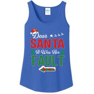 Matching Christmas Couples Gift Dear Santa It Was Her Fault Meaningful Gift Ladies Essential Tank