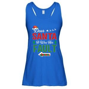 Matching Christmas Couples Gift Dear Santa It Was Her Fault Meaningful Gift Ladies Essential Flowy Tank