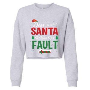 Matching Christmas Couples Gift Dear Santa It Was Her Fault Meaningful Gift Cropped Pullover Crew