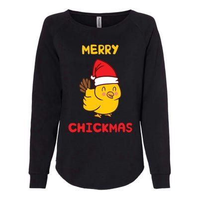 Merry Chickmas Cute Baby Chick Farm Christmas Funny Gift For Gift Womens California Wash Sweatshirt