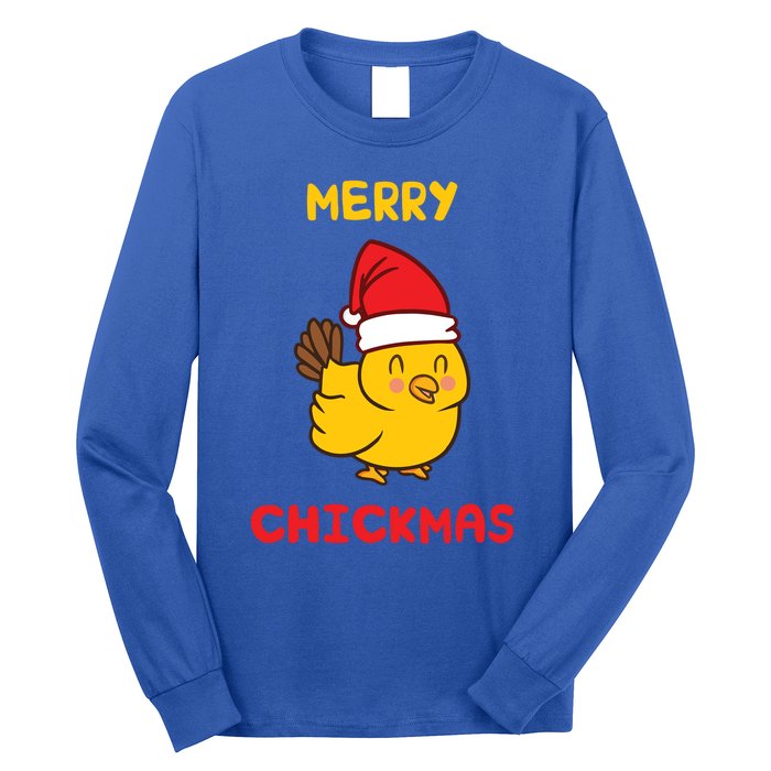 Merry Chickmas Cute Baby Chick Farm Christmas Funny Gift For Gift Long Sleeve Shirt