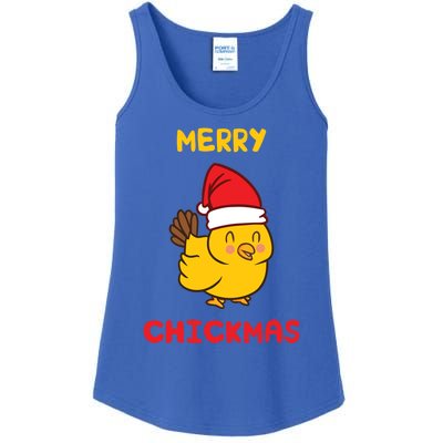 Merry Chickmas Cute Baby Chick Farm Christmas Funny Gift For Gift Ladies Essential Tank