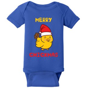 Merry Chickmas Cute Baby Chick Farm Christmas Funny Gift For Gift Baby Bodysuit