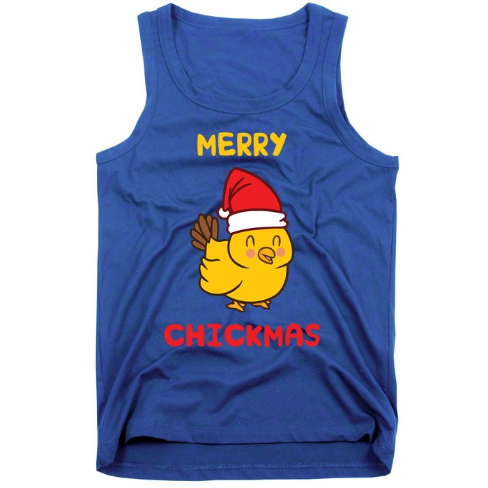 Merry Chickmas Cute Baby Chick Farm Christmas Funny Gift For Gift Tank Top