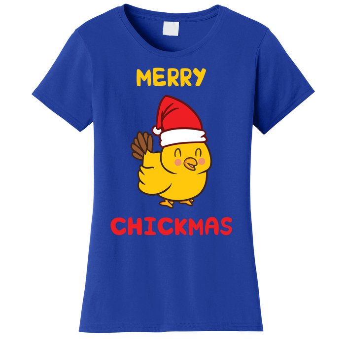 Merry Chickmas Cute Baby Chick Farm Christmas Funny Gift For Gift Women's T-Shirt