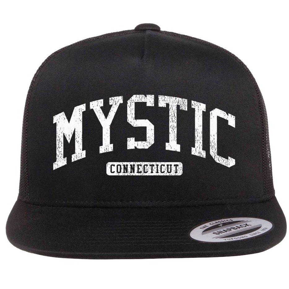 Mystic Connecticut Ct Js03 Vintage Flat Bill Trucker Hat