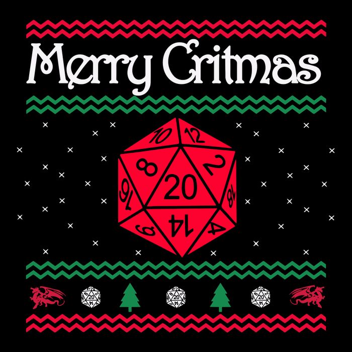 Merry Critmas Christmas D20 Rpg Board Game Role Play Sweatshirt