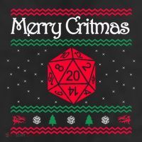 Merry Critmas Christmas D20 Rpg Board Game Role Play 11oz C Handle Ceramic Mug