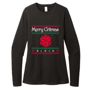 Merry Critmas Christmas D20 Rpg Board Game Role Play Womens CVC Long Sleeve Shirt