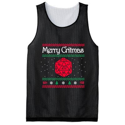 Merry Critmas Christmas D20 Rpg Board Game Role Play Mesh Reversible Basketball Jersey Tank