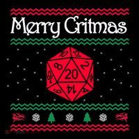 Merry Critmas Christmas D20 Rpg Board Game Role Play Poster