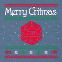 Merry Critmas Christmas D20 Rpg Board Game Role Play Garment-Dyed Sweatshirt