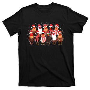 Merry Christmas Chicken Santa Reindeer Farm Animal Xmas Long Sleeve T-Shirt