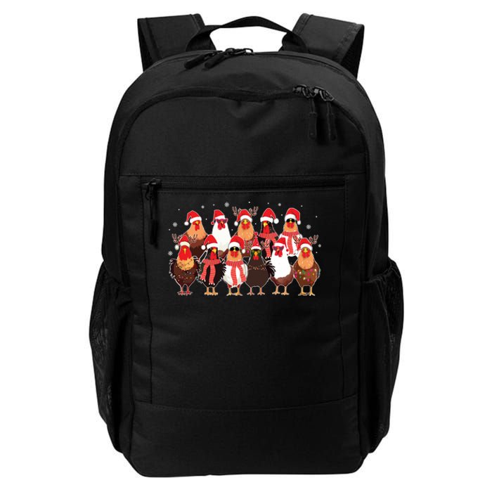 Merry Christmas Chicken Santa Reindeer Farm Animal Xmas Long Sleeve Daily Commute Backpack