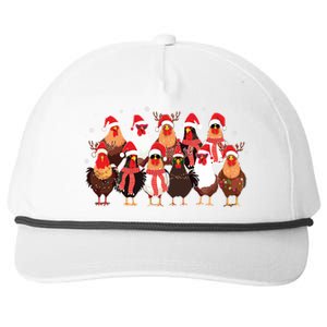 Merry Christmas Chicken Santa Reindeer Farm Animal Xmas Long Sleeve Snapback Five-Panel Rope Hat