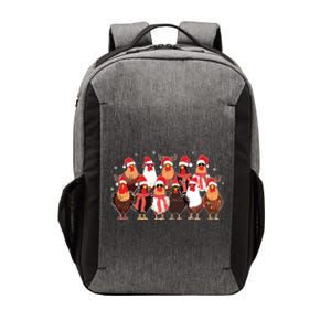 Merry Christmas Chicken Santa Reindeer Farm Animal Xmas Long Sleeve Vector Backpack