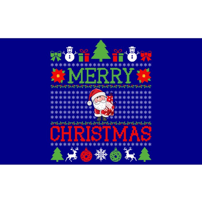 Merry Christmas Cute Santa Ugly Gift Bumper Sticker