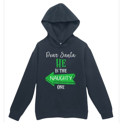 Matching Christmas Couples Sweater He Is The Naughty One Gift Urban Pullover Hoodie