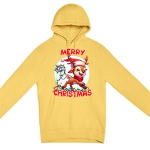 Merry Christmas Christmas Reindeer Christmas Lights Tangled Tank Top Premium Pullover Hoodie