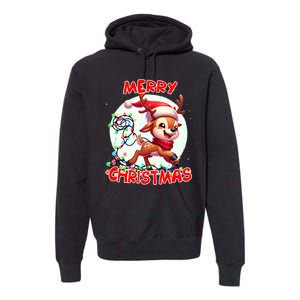 Merry Christmas Christmas Reindeer Christmas Lights Tangled Tank Top Premium Hoodie